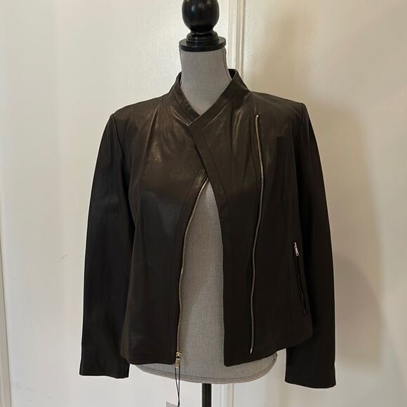 Cole Haan Leather Jacket - Picture 1 of 8
